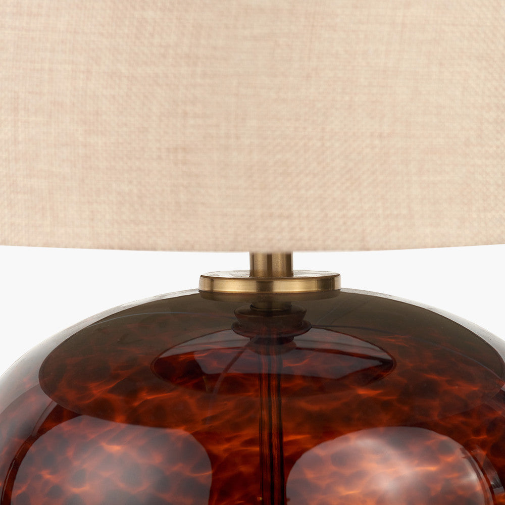 Lucien Red Tortoiseshell Glass Table Lamp